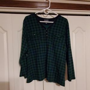 Chaps plaid Henley